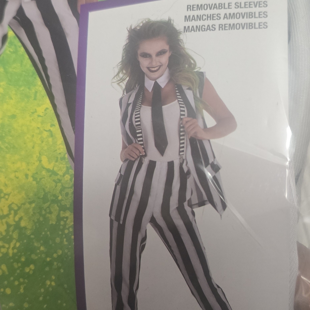 Black and White Striped Women's Jumpsuit